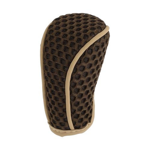 Universal Gear Shift Knob Cover Stick Shifting Handle Protector Manual Fabric 1 Pc Anti-Slip Dark Brown - color: Dark Brown Beige
