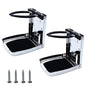 304 Stainless Steel Adjustable Folding Cup Holders,Boat Drink Cup Holder,Folding Wall Car Desk Cup Holder for Trucks,RVs,Vans,Boats,Campers,Caravans(2 Pack) - style: Silver 2Pack