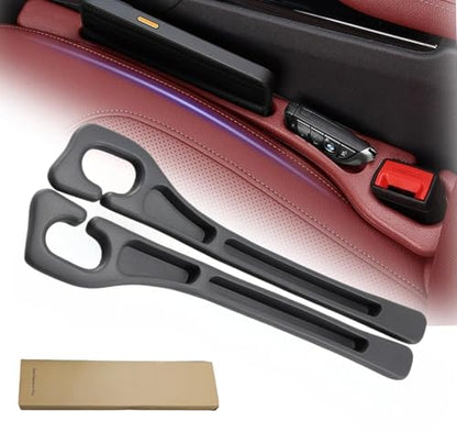 2-Pack Car Seat Gap Filler Organizer, No Drop Seat Guard, Universal Car Seat Gap Filler, Silicone Gap Filler Prevents Phone, Keys & Wallet from Falling, Universal Fit for Car, SUV, Truck