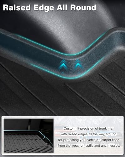 Powerty Trunk Mat for 2016-2021 2022 Honda Pilot Accessories Cargo Mats TPE All Weather Cargo Liner Back Seat Cover Heavy-Duty Trunk Liners - size: Cargo Mat｜For｜16-22｜Honda Pilot