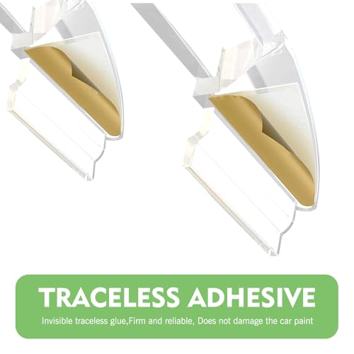4 PCS Car Door Anti-Collision Strips, Anti-Scratch Door Edge Protection Guards, Self-Adhesive Automotive Side Edge Trim Strip with Airbag-Style Design, Universal for Most Cars (Black)
