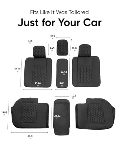 Eco-Leather Car Seat Cover - Luxury Universal Rear Seat Protector, Water-Resistant Faux Leather Automotive Interior Cover for Cars, SUVs, Trucks, Vans - Heated Seat Compatible (Black) - color: Black Back