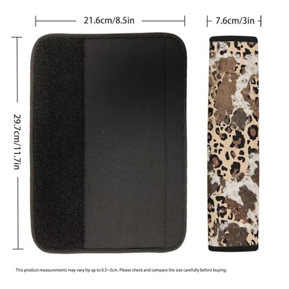 Dolyues Cheetah Seat Belt Cushion Shoulder Strap Cow Leopard Print Cute Seatbelt Covers for Women Universal Fit for SUV Truck Sedan Car Accessories 2 PCS - color: Cow Leopard Print