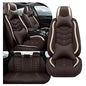 Car Seat Covers Fit for Honda 2000-2026, Stylish Sport Seat Covers, Waterproof Wear-Resistant Premium Nappa Leather Car Seat Covers.(Full Set with Pillow/Coffee Color)