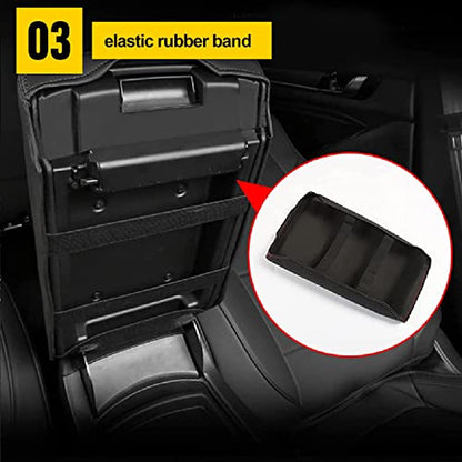 AOMSAZTO Leather Center Console Cover for Honda Civic 2015 2014 2013 2012 Armrest Cover - color: Black-4