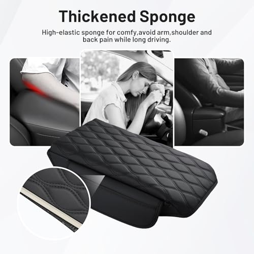Autorder Center Console Cover for 2021-2025 2026 Kia Sorento Accessories Armrest Cushion Cover Nappa Leather Middle Console Covers Sorento Console Cushion Pad Anti-Scratch - size: 2021-2026 Kia Sorento