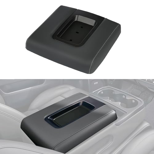 Front Seat Center Console Armrest Lid Black Compatible with 2014-2019 Chevrolet Chevy Silverado Suburban Tahoe GMC Sierra Yukon XL Replaces 22881398 - color: Black Armrest Lid