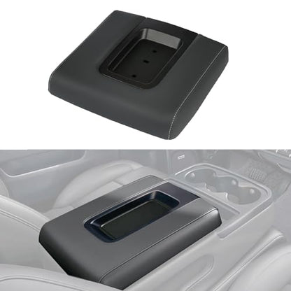 Front Seat Center Console Armrest Lid Black Compatible with 2014-2019 Chevrolet Chevy Silverado Suburban Tahoe GMC Sierra Yukon XL Replaces 22881398 - color: Black Armrest Lid