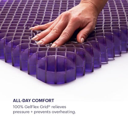 Purple Royal Seat Cushion - Seat Cushion for The Car Or Office Chair - Temperature Neutral Grid - size: Royal