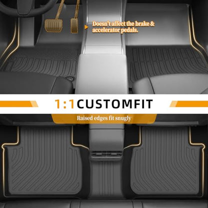 Floor Mats for Toyota Camry 2018 2019 2020 2021 2022 2023 2024(FWD ONLY), (Non Hybrid or AWD) 2022 Camry Floor Mats, 1st & 2nd Row & Cargo Liner, TPE Anti-Slip Waterproof Car Accessories - style: 10)2018-2024|Camry|Floor&Cargo Mats
