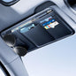 Car Visor Organizer, Premium Leather Sunglasses & Card Holder for Cars, Registration/Insurance Slot, Credit Card Pockets, Automotive Interior Organizer for Car Sun Visor (Black Leather)