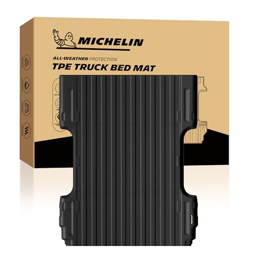 MICHELIN Truck Bed Mat for 2007-2018 Chevy Silverado & GMC Sierra 1500/2007-2019 2500 HD / 2011-2019 3500 HD 6.6 FT / 78.9" (2007 New Body Only), All-Weather Bed Liner, Durable TPE Bedliner, Non-Slip - size: 2) Silverado/Sierra 2500/3500 | 07-19 | 6.6 FT