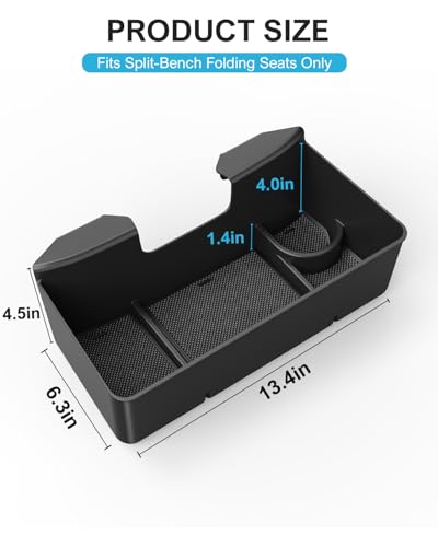 Center Console Hanging Organizer Box with Compartments Compatible with 2019-2026 Chevy Silverado/GMC Sierra 1500, 2020-2026 Silverado/Sierra 2500HD 3500HD Accessories (Split-Bench Folding Seat Only)