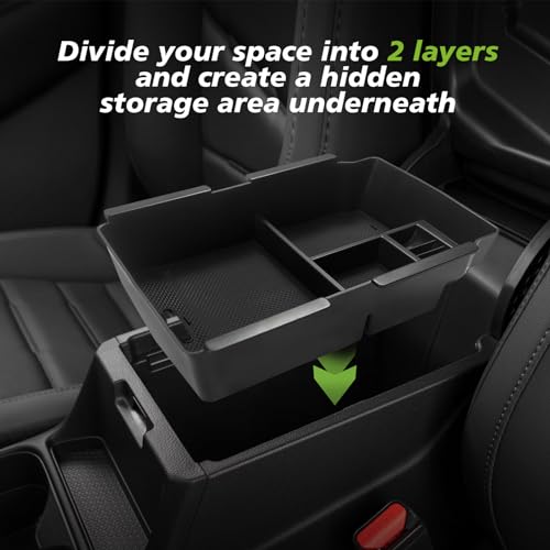 Center Console Organizer with Coin Holder Compatible with Honda CRV & CRV Hybrid 2023 2024 2025 2026 LX EX Sport EX-L Sport Touring Hybrid Accessories (Black) - style: V2 Console Organizer W/ Coin Holder
