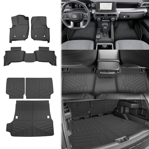 Cargo Liners for 2025 2026 Toyota 4Runner 5 Seats Gas, Rear Trunk Mat Seat Back Cover with Floor Liners All Weather Cargo Mats Protector Accessories(Not for Hybrid EV&i-Force MAX) - size: 5Seats-Trunk+Seatback+Floor Mats