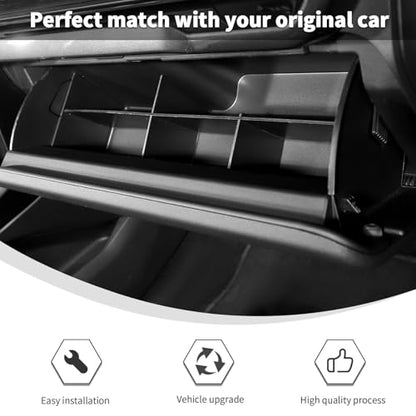 Glove Box Organizer Compatible with 2021 2022 2023 2024 2025 2026+ F150 & 2023-2026+ F250-F550 & 2022-2024 Ford Expedition, Glove Box Dividers, Interior Accessories