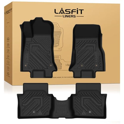 LASFIT Floor Mats for Dodge Charger Daytona 2024 2025 2026 Scat Pack & R/T(Fit 2-Door, Not for 4-Door), All Weather TPE Custom Fit Car Mats Floor Liners 1st & 2nd Row, Black - style: 5) Charger Daytona | 2024-2026 | Floor Mats