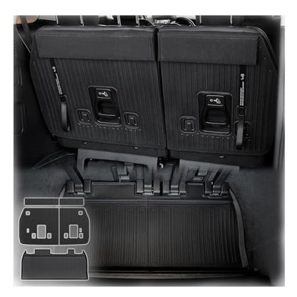Cargo Lower Mat Backrest Mats for 2022-2025 2026 Kia Carnival, All Weather TPE Seat Back Liners Trunk Lower Well Mat Cargo Liner Accessories (Backrest Mats for 3rd-Row+ Cargo Lower Mat)