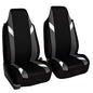 FH Group Front Set Cloth Car Seat Covers for Bucket Seats, 1-Piece Seat Cover, Universal Fit, Airbag Compatible, SUV, Van Seat Covers, Gray - color: Gray, style: Front Set