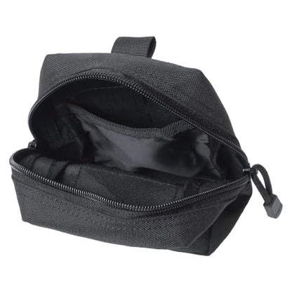 Tactical Car Seat Back Organizer Set Upgraded Tactical Molle Seatback Cover Protector Universal Fit Vehicles Truck MPV Pickup (Black with 2 Pouches)
