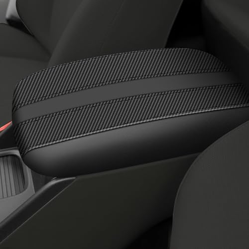 AOMSAZTO Console Covers for 2012-2015 Honda Civic Armrest Covers for Honda Civic Black with Carbon Fiber - color: black-2