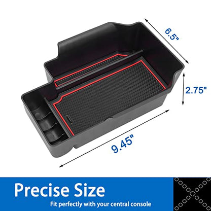 Compatible with Center Console Tray Chevy Colorado/GMC Canyon Accessories 2015-2020 2021 2022 - Red Trim - color: Red Trim