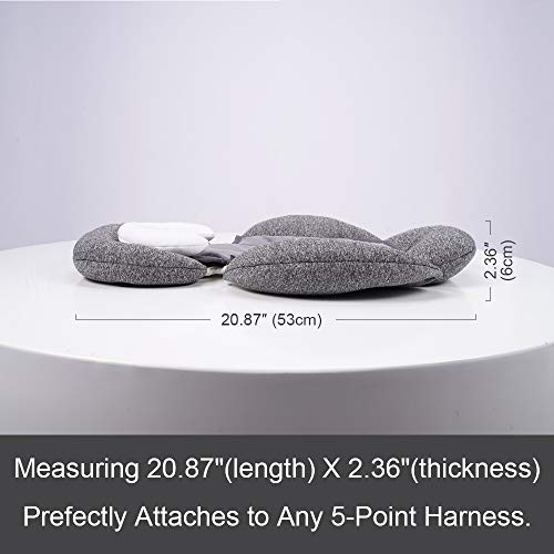 COOLBEBE New 2-in-1 Babybody Cushion for Baby Newborn Infants - Extra Soft Stroller Cushion Pads Car Seat Insert, Perfect for Carseats, Strollers, Swings, Grey - color: Grey