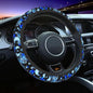 Blue Butterfly Steering Wheel Cover Universal 14.5-15 Inch Car Wheel Protector Anti-Slip Car Steering Wheel Accessories for Women Girls - color: Blue Butterfly