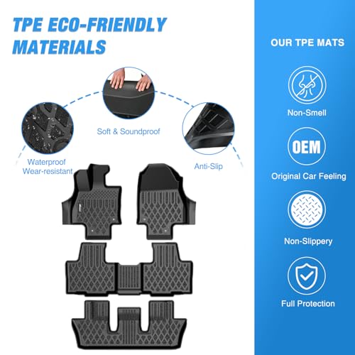 Nilight TPE Floor Mats for TX TX350 TX500h TX550h+ 2024 2025 2026 All Weather Custom Fit Heavy Duty Floor Liners - color: 2024-2026 Lexus TX