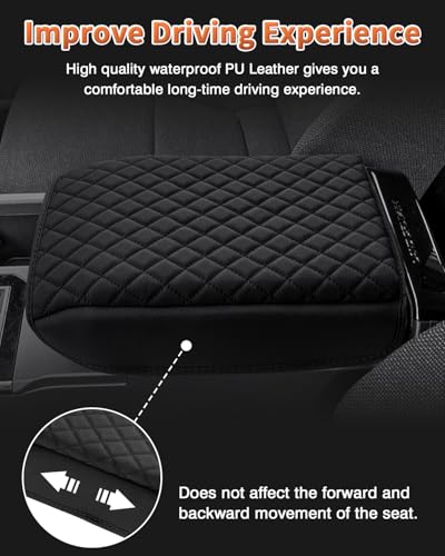 Shademax Center Console Cover for Toyota Land Cruiser Prado LC250 2024 2025 2026 Accessories, Prado LC250 Armrest Cover Cushion Pad Console Armrest Seat Box Protector PU Leather Anti-Scratch Black - size: Size for Toyota Land Cruiser Prado LC250 2024-2026