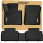 OEDRO Floor Mats Fit for 2021-2023 Hyundai Santa Fe Gas Calligraphy/Limited/SE/SEL/XRT 5-Seater (Not Fit for Hybrid & PHEV), TPE All Weather Custom Fit Floor Liners, 1st & 2nd Row Car Mats Set, Black - style: 2021-2023 Santa Fe 1st & 2nd