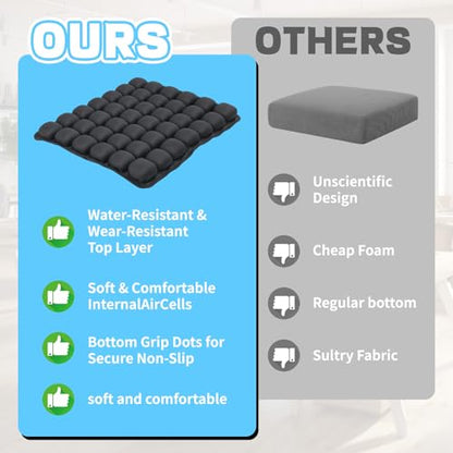 Sondor Travel Seat Cushion- Airplane seat Cushion for Long Flights, Inflatble seat for Office，Chairs,Car and Wheelchair.Portable and Ergonomically Designed Cushion.