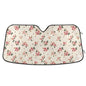 Sun Shade for Car Windshield Beige Background Floral Rose Foldable Sun Shield Heat and UV Protection Automotive Interior Protection - color: Rose