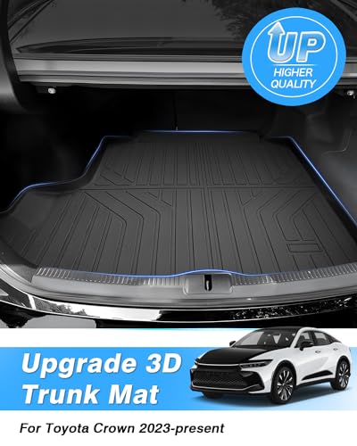 Powerty Trunk Mat for Toyota Crown 2023 2024 2025 2026 Accessories Cargo Mats TPE All Weather Cargo Liner Heavy-Duty Trunk Liners - size: Cargo Mat｜For｜23-26｜Toyota Crown