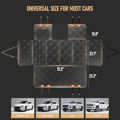 Dog Car Seat Cover for Back Seat, Heavy Duty Scratch Proof Pet Back Seat Protector for Cars/SUVs/Small Trucks