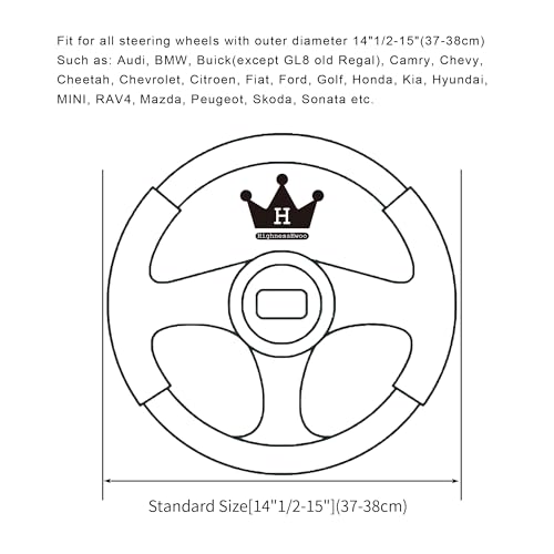 Luxury Fluffy Winter Car Steering Wheel Cover for Women Soft Warm Plush Cute Auto Accessories for Vehicle, Sedan, Universal, Fuzzy, Anti Slip, Gray, Standard Size, 14.75-15.15"