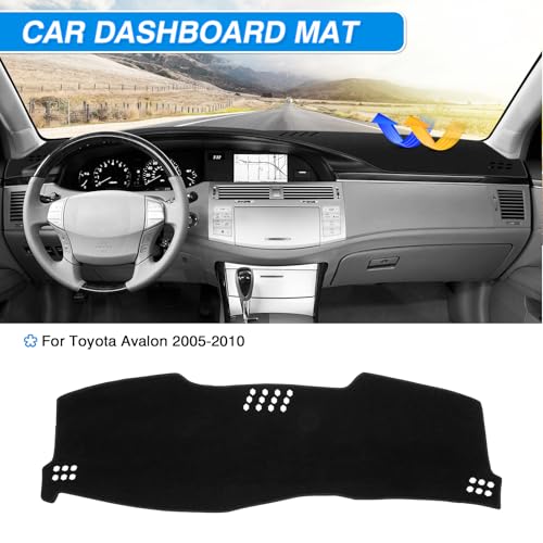 CARTIST Dash Cover for 2005-2010 Toyota Avalon Accessories,Non-Slip Polyester Dashboard Cover Mat Anti-Glare UV Sun Protection Protector