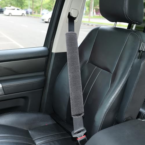 Soft Faux Fur Universal Fit Seatbelt Cover Car Truck SUV Airplane Seat Belt Shoulder Pad for Carmera Backpack Straps Neck Cushion Protector Extra Long 19.7in Dark Gray - color: Dark Gray, size: 19.7in 1pack