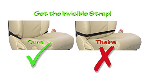 Luxury Clean-Edge Kick Mat w/Mesh Pocket - Seat Back Protector and Seat Cover with Invisible Strap and Stiff Edging - Tan/Beige (1 Mat)