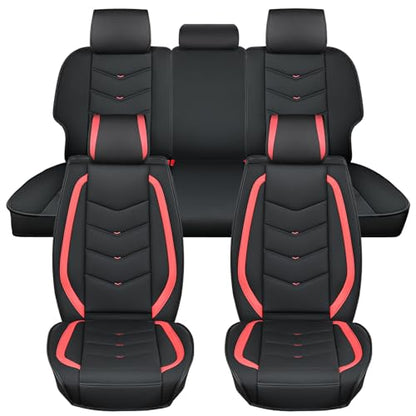 Nilight Car Seat Covers Custom Fit 2007-2024 Chevy Silverado GMC Sierra 1500 2500HD 3500HD Double Extended Crew Cab Waterproof Faux Leather Cushion Full Set for Pickup Truck - color: Full Sets 5 Seat, style: Chevy Silverado/GMC Sierra 2007-2024