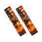 Dolyues Patriotic Seat Belt Cover Pad American Flag Deer Fire Print Seatbelt Covers for Women Universal Fit for Most Cars SUV Truck Sedan Full Set of 2 - color: American Flag Deer Fire
