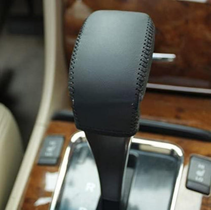 Compatible with Honda Accord 7 Automatic 2005 2006 2007 Hand Sewing Black Leather Cover for Gear Shift Knob