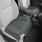 Motor Trend Seat Covers for Cars Trucks SUV, Faux Leather 2-Pack Gray Padded Car Seat Covers with Storage Pockets, Premium Interior Seat Cover
