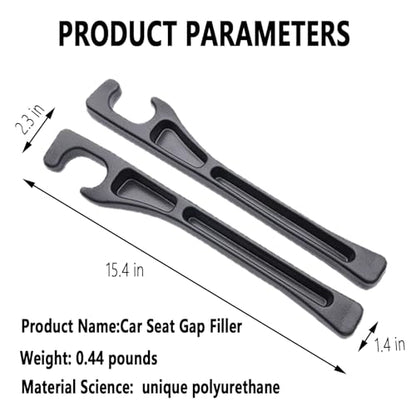 Car Seat Gap Filler, car in between seat catcher 2-Pack No-Drop Seat Side Gap Seam Filler Organizer, Universal filler between car seat and console (Black)
