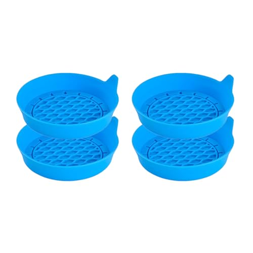 4PCS Car Cup Holder Coasters, Silicone Non-Slip Recessed Automotive Cup Mats, Vehicle Interior Insulation Drink Insert Pads Decor Accessories, Universal for SUV Truck Van (Sky Blue) - color: Sky Blue