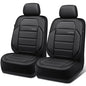 CAR PASS Memory Foam Seat Covers Front, Airy Cool Mesh Thick Car Seat Covers, Leather Car Seat Covers Front Seats Airbag Compatible, Universal Automotive Comfort for Cars, Trucks, SUV, Charcoal Gray - color: Charcoal Gray