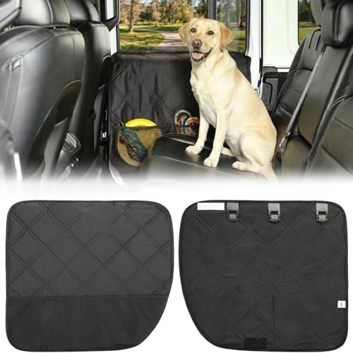 JOYTUTUS Dog Car Door Protector Compatible with 2018-2026 Wrangler JL & Gladiator JT, Waterproof & Anti-Scratch Door Protector from Dog Scratching with Storage Pockets 2 Pack - size: Fit for 2018-2026 Wrangler JL/ Gladiator JT