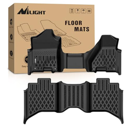 Nilight TPE Floor Mats for Dodge Ram 1500 2500 3500 Bench Seat Crew Cab 2013 2014 2015 2016 2017 2018 & Ram 1500 Classic 2019 2020 2021 2022 2023 2024 All Weather Custom Fit Heavy Duty Floor Liners - color: 2013-2018 Dodge Ram Crew Cab|Bench Seat