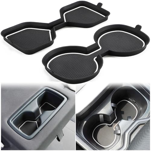 Auovo 3D Cup Holder Inserts for Toyota RAV4 Accessories 2025 2024 2023 2022 2021 2020 2019 Silicone Center Console Cup Holder Coaster Liner Mat Pad Interior Trims (White, 2pcs kit) - color: White, size: 2PCS