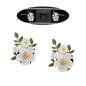 ORIESSE Flower Car Accessories,2pcs White Daisy Bouquet Air Freshener Vent Clips,Car Interior DashBoard Decorations Aesthetics for Women,Refillable Aroma Diffuser